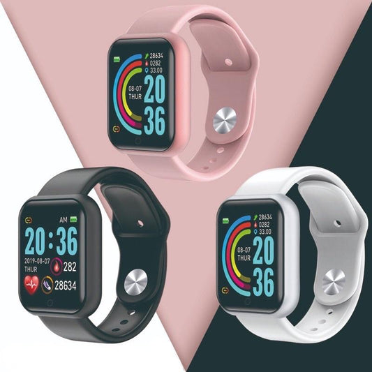 Smartwatch D20 - Relógio Inteligente y68 Esportivo Bluetooth Android/iOS - Com foto Na Tela